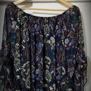 Bohemian Flowy Bell Sleeve Top xl